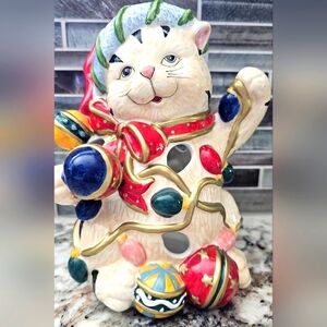 Christmas Cat Tea Light Holder